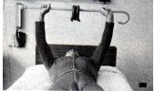 lifting over head with weights in center of cane