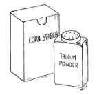picture of corn starch and talcum powder containers