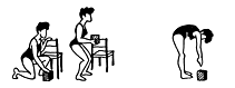 figures lifting with right and wrong posture