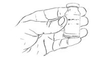 picture of a hand holding a vial of medicine