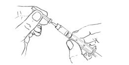 placing cap on needle after removing from vial